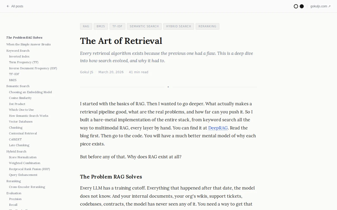 The Art of Retrieval