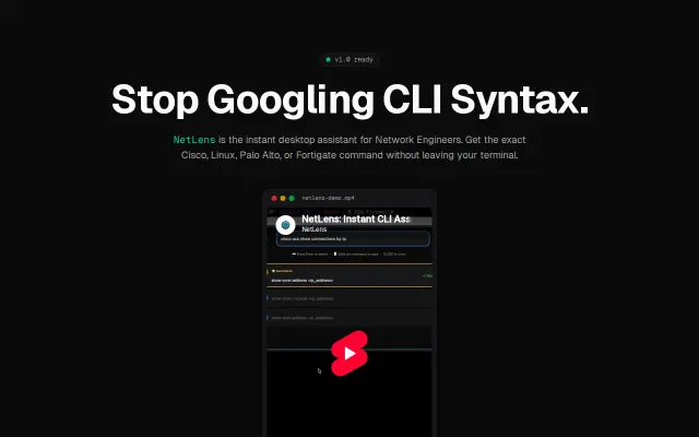 NetLens – Instant CLI Assistant for Network Engineers