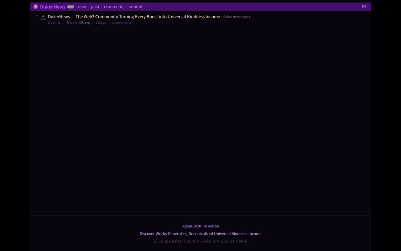 Duker News – Web3 community funding universal income on-chain