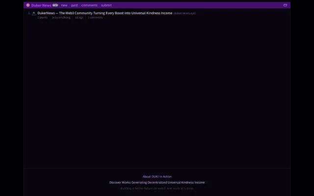 Duker News – Web3 community funding universal income on-chain