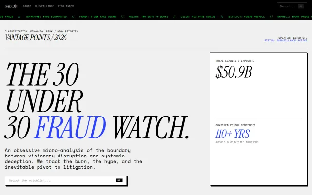 30u30.fyi – Is your startup founder on Forbes' most fraudulent list?