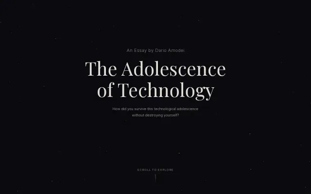 Book Juicing – Interactive D. Amodei's "The Adolescence of Technology"