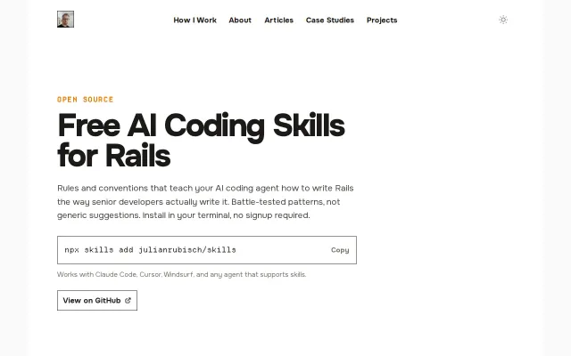 Free AI Coding Skills for Rails