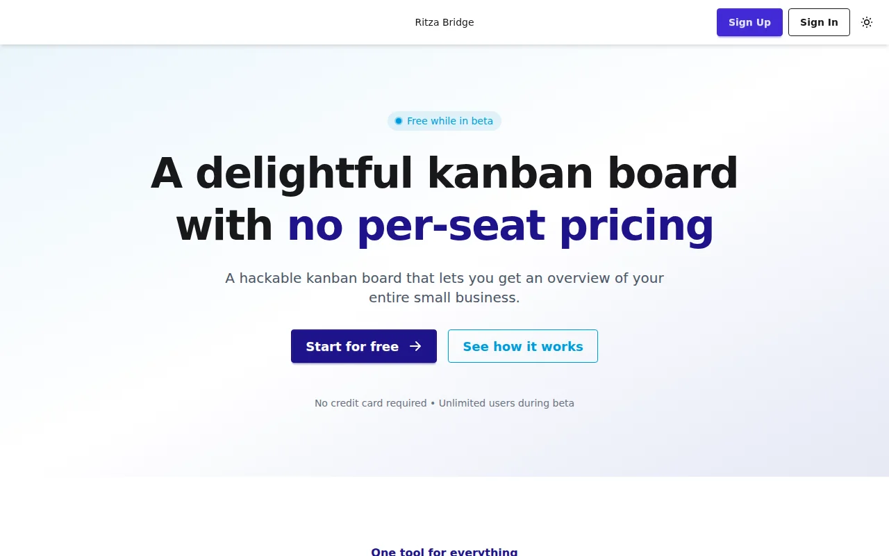 Bridge – A Kanban board as simple as Trello; as beautiful as Linear