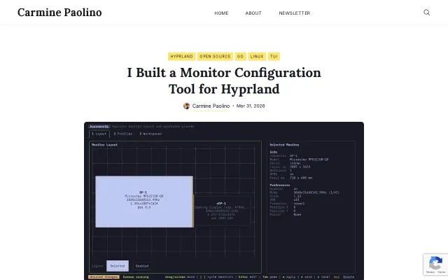 Hyprmoncfg – Terminal-based monitor config manager for Hyprland
