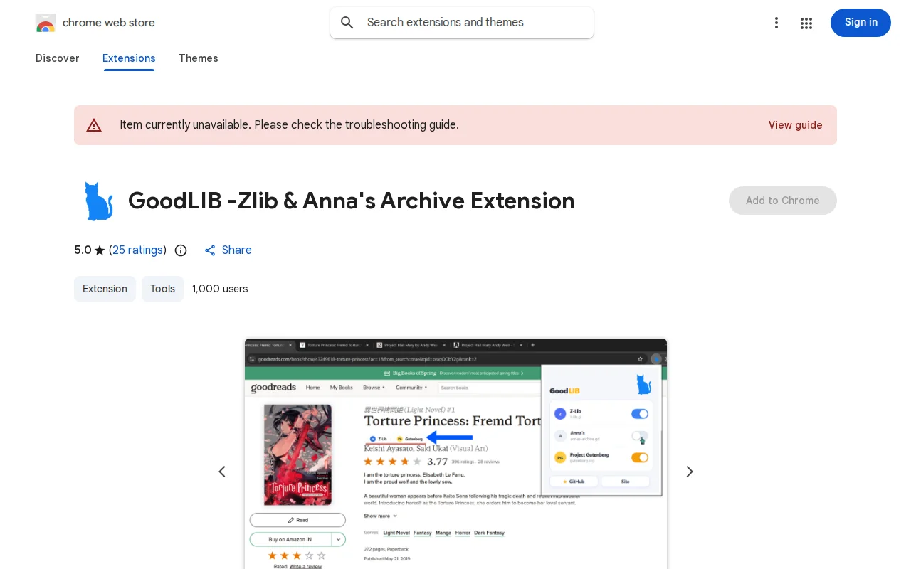 An extension that opens any Goodreads book in anna's or Zlib in a click