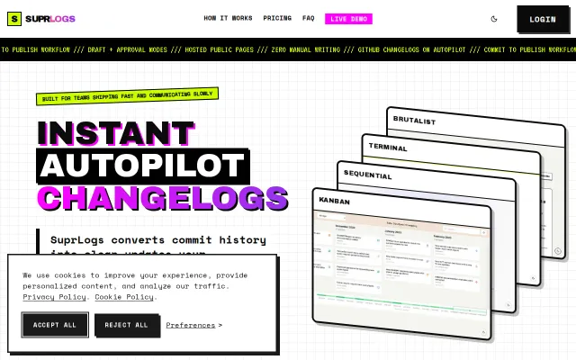 SuprLogs – Autopilot changelogs from GitHub commits