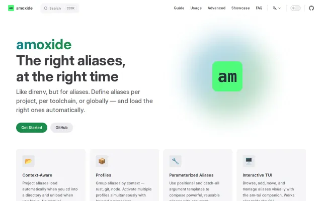 Amoxide – The right aliases, at the right time