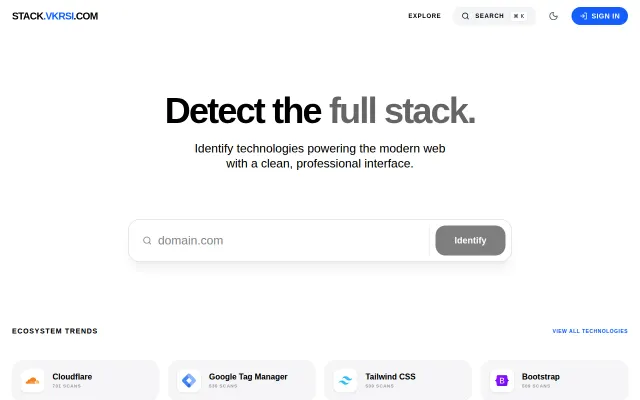Stack Detector – a clean, fast tech stack analyzer (5K+ scans)
