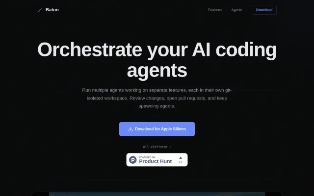 Baton – A desktop app for developing with AI agents