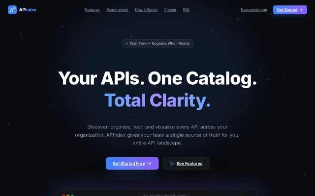 Apindex – self-hosted API catalog to map and understand internal APIs
