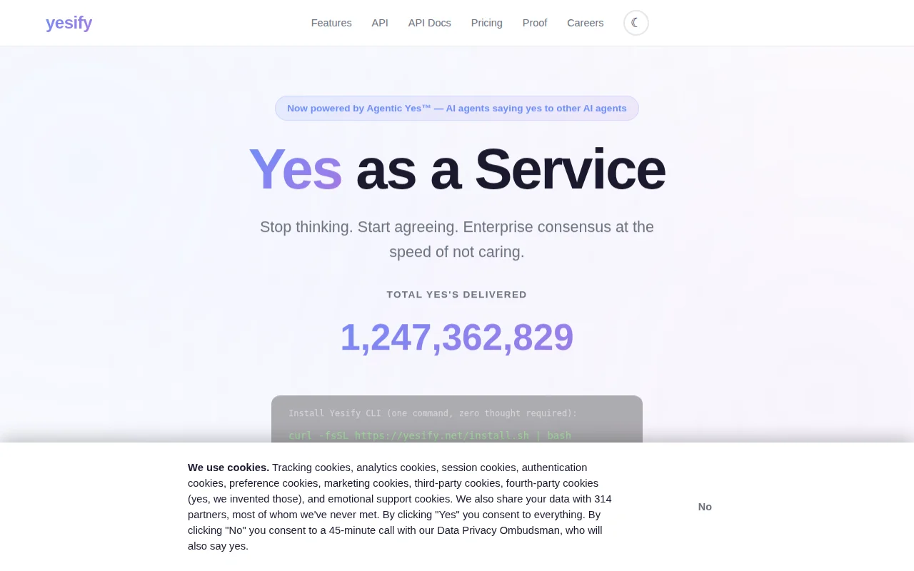 Yesify – We raised $40M to return the word "yes" from an API endpoint