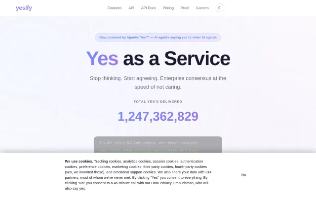 Yesify – We raised $40M to return the word "yes" from an API endpoint