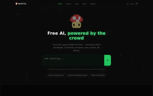 Mycellm – BitTorrent for LLMs, pool GPUs into federated networks