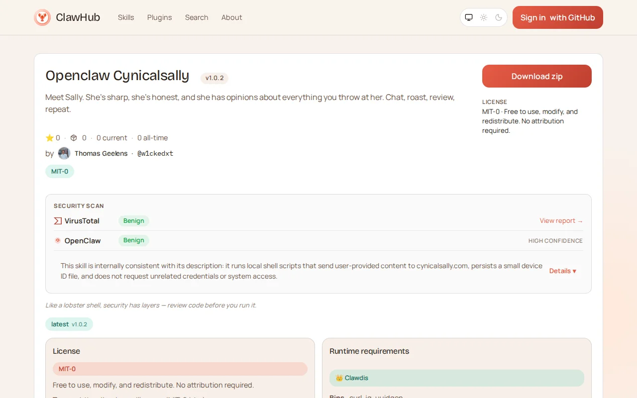 Cynical Sally – a personality that remembers you, now on OpenClaw