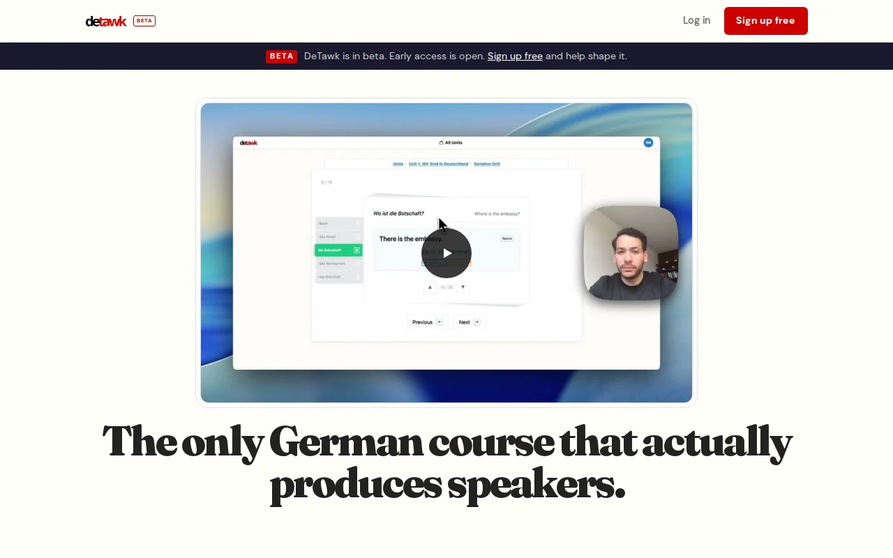 I built a small app for FSI German Course