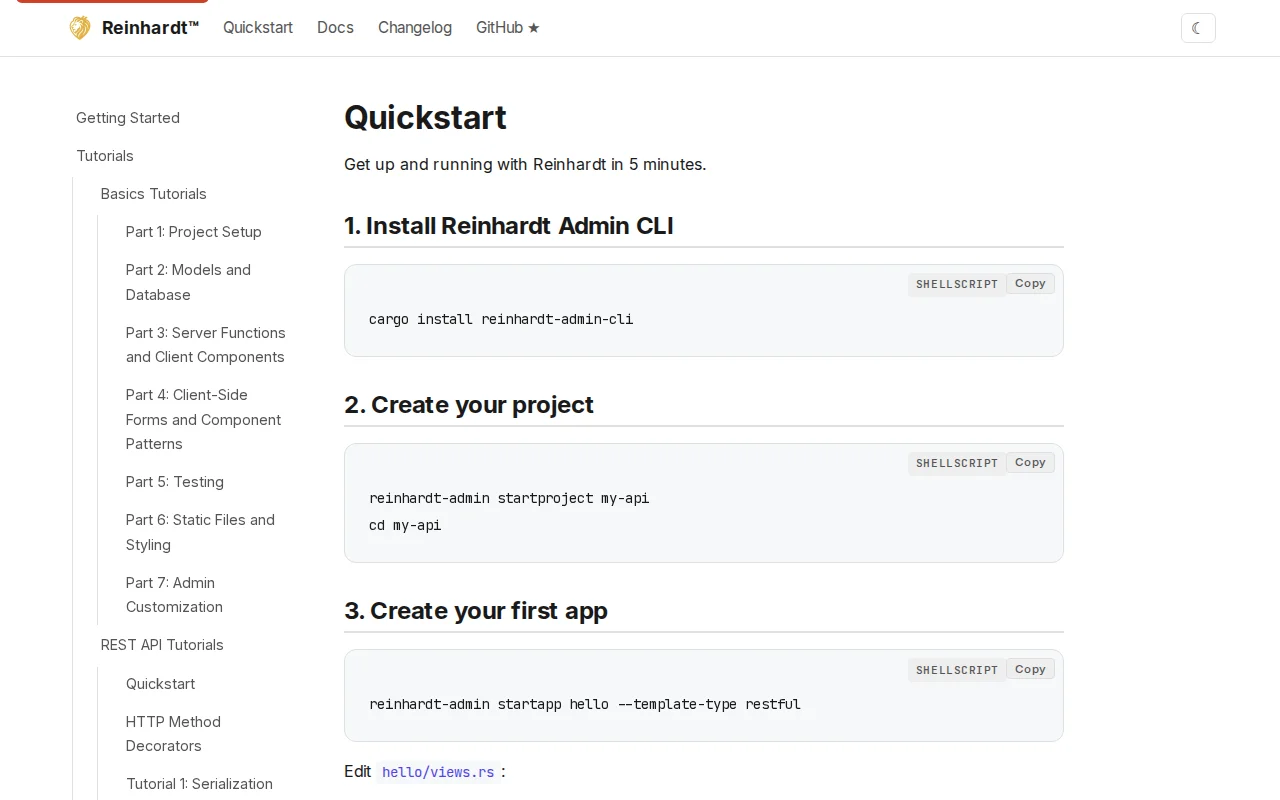 Reinhardt – Django/DRF-inspired full-stack web framework for Rust