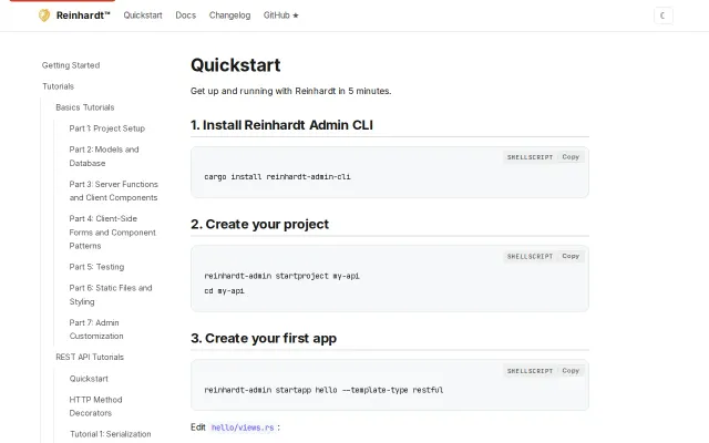 Reinhardt – Django/DRF-inspired full-stack web framework for Rust