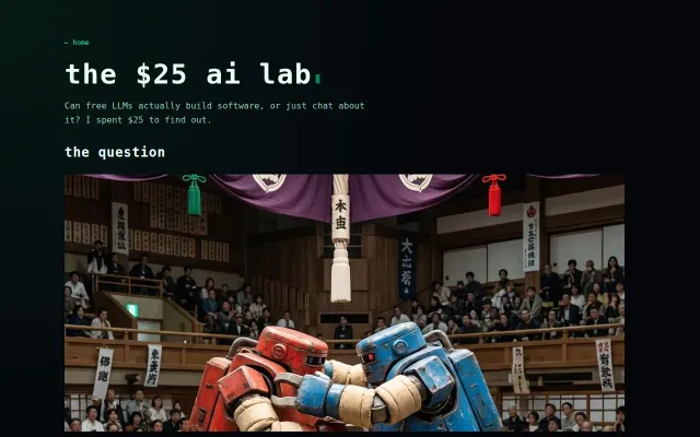 I tested 15 free AI models at building real software on a $25/year VPS