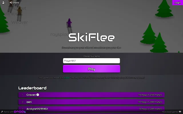 SkiFlee (an HTML5 game)