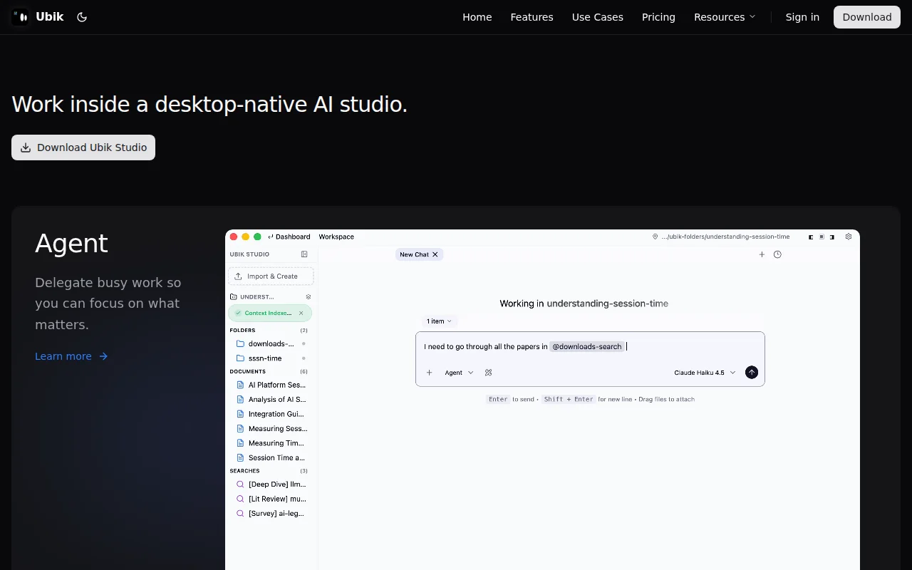 Ubik – Analyze local files like NotebookLM, with Cursor-like power