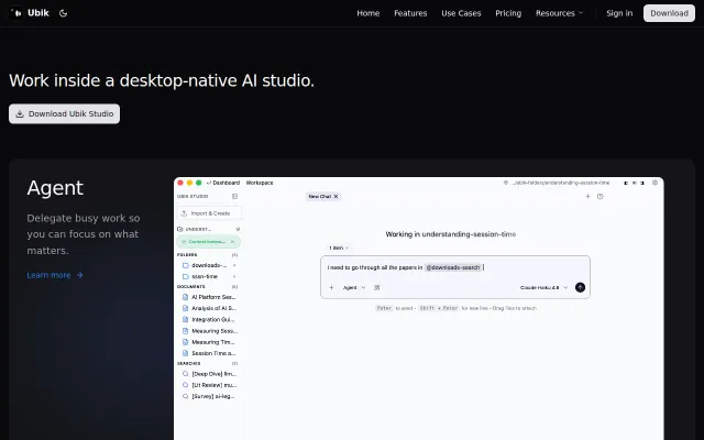 Ubik – Analyze local files like NotebookLM, with Cursor-like power