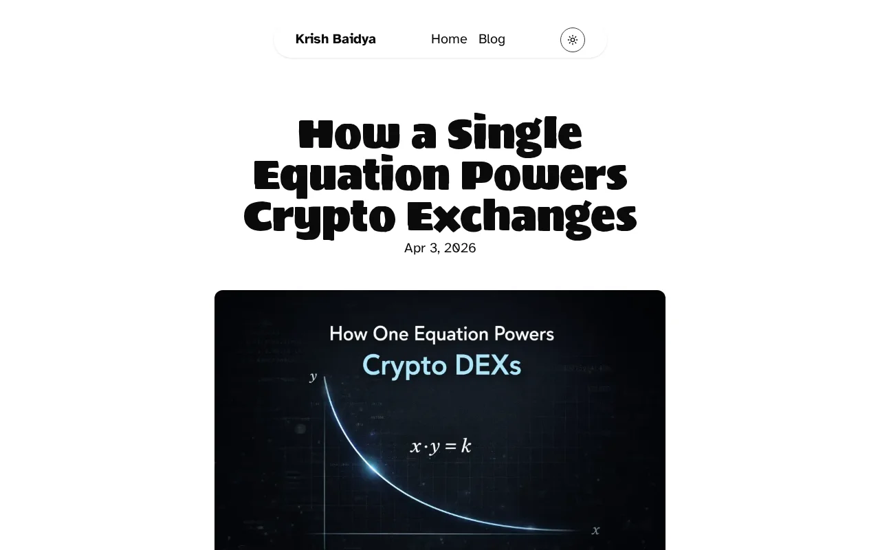 X·y=k powers decentralized exchanges – AMM math and interactive viz