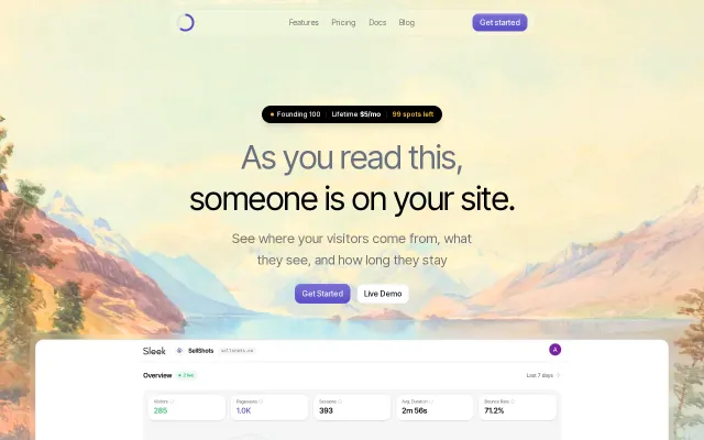 Sleek – analytics tool with AI chat, public link and realtime tracking