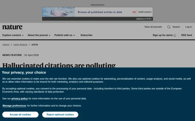 Large scale hallucinated citation problem in published literature