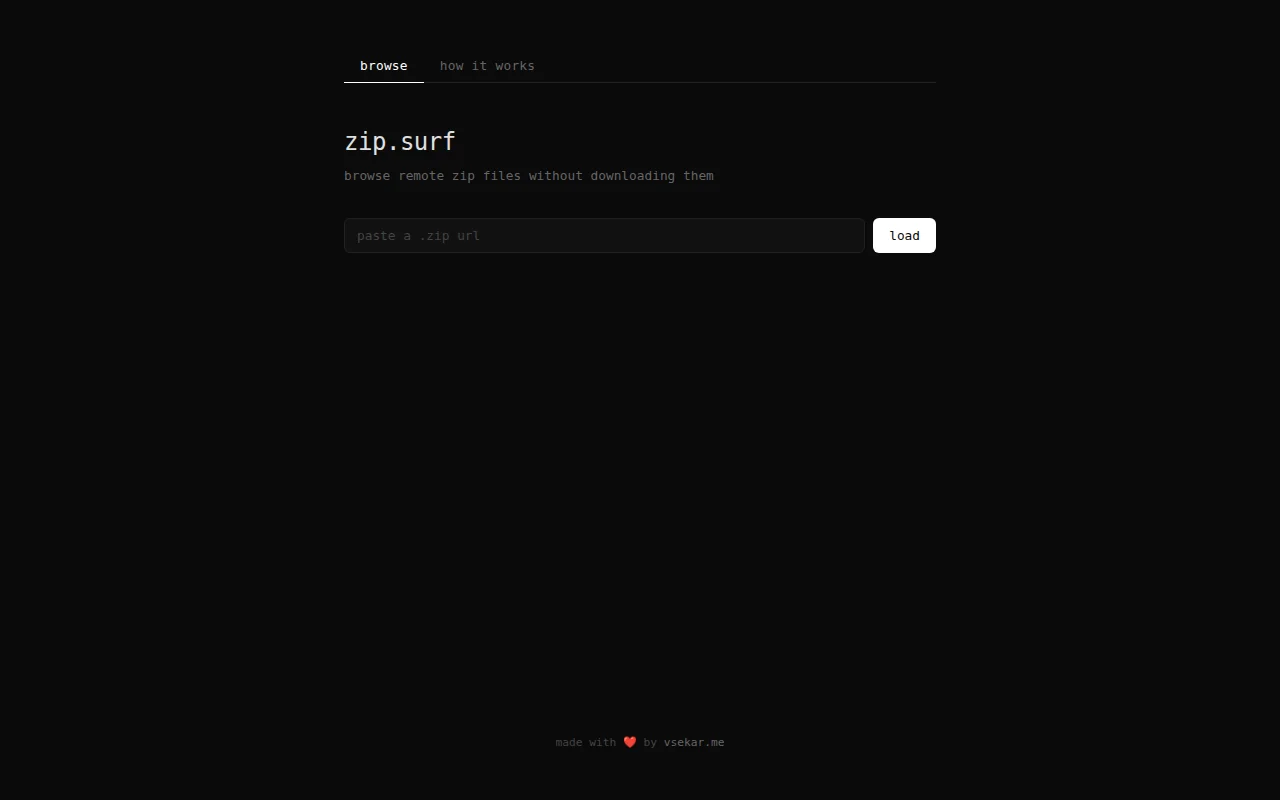 ZipSee – explore remote ZIP archives using HTTP range requests
