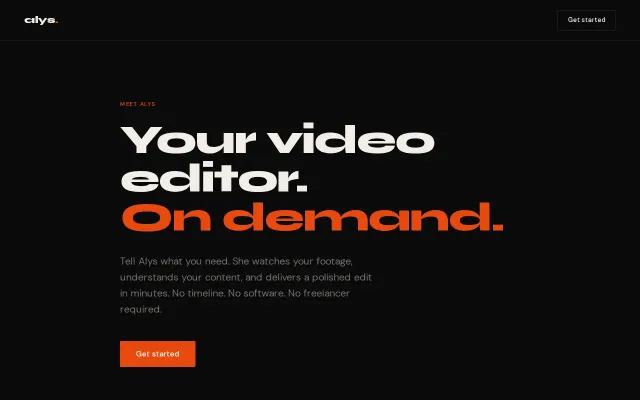 Alys – Chat GPT for video editing
