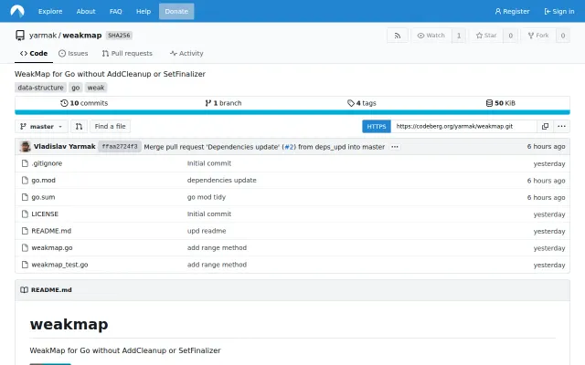 Weakmap – weak map for Go without use of finalizers