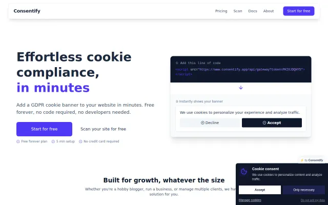 I built a GDPR consent manager for agencies (one dashboard, 30 domains)