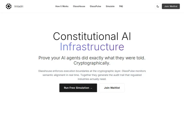 Imladri – Cryptographic enforcement and semantic monitoring for your AI