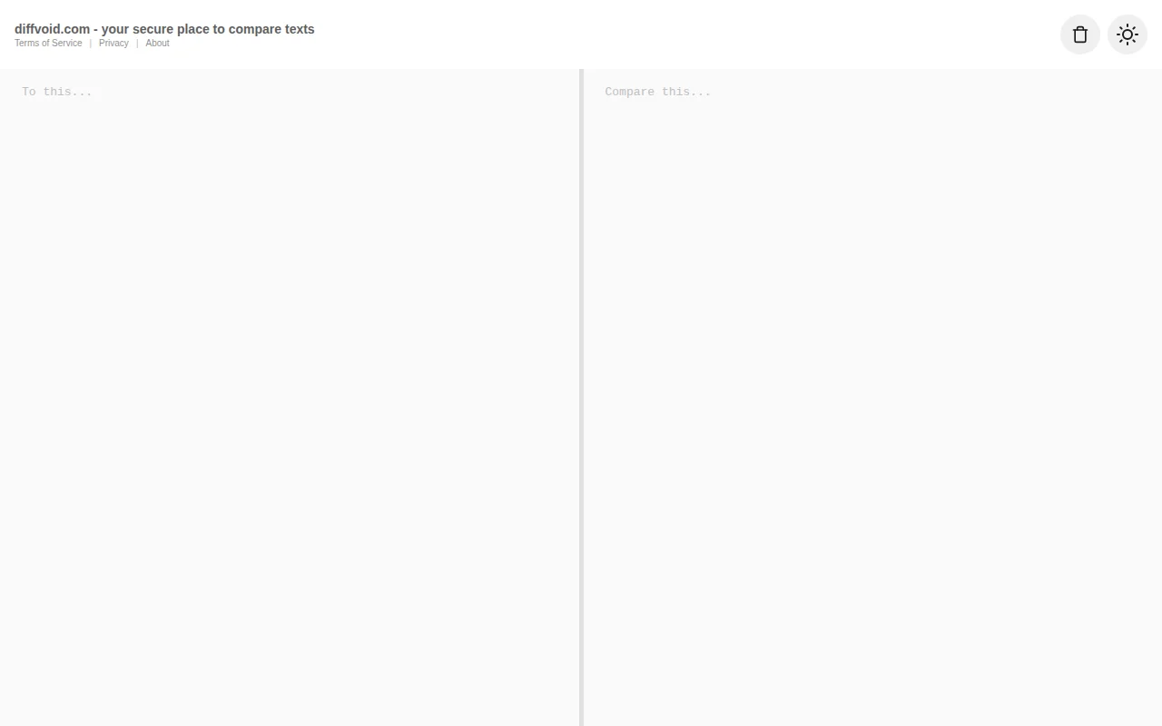 Diffvoid.com – private, open source client side text comparison tool