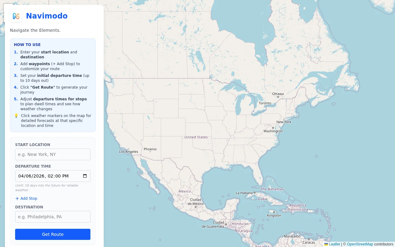 I built a navigation app that displays weather along the route