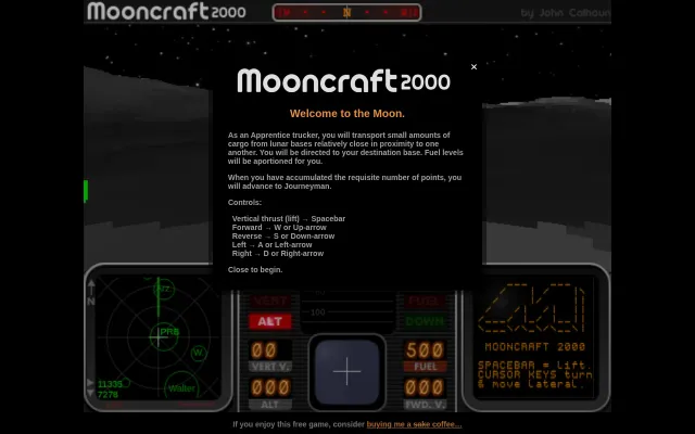 Moon simulator game, ray-casting
