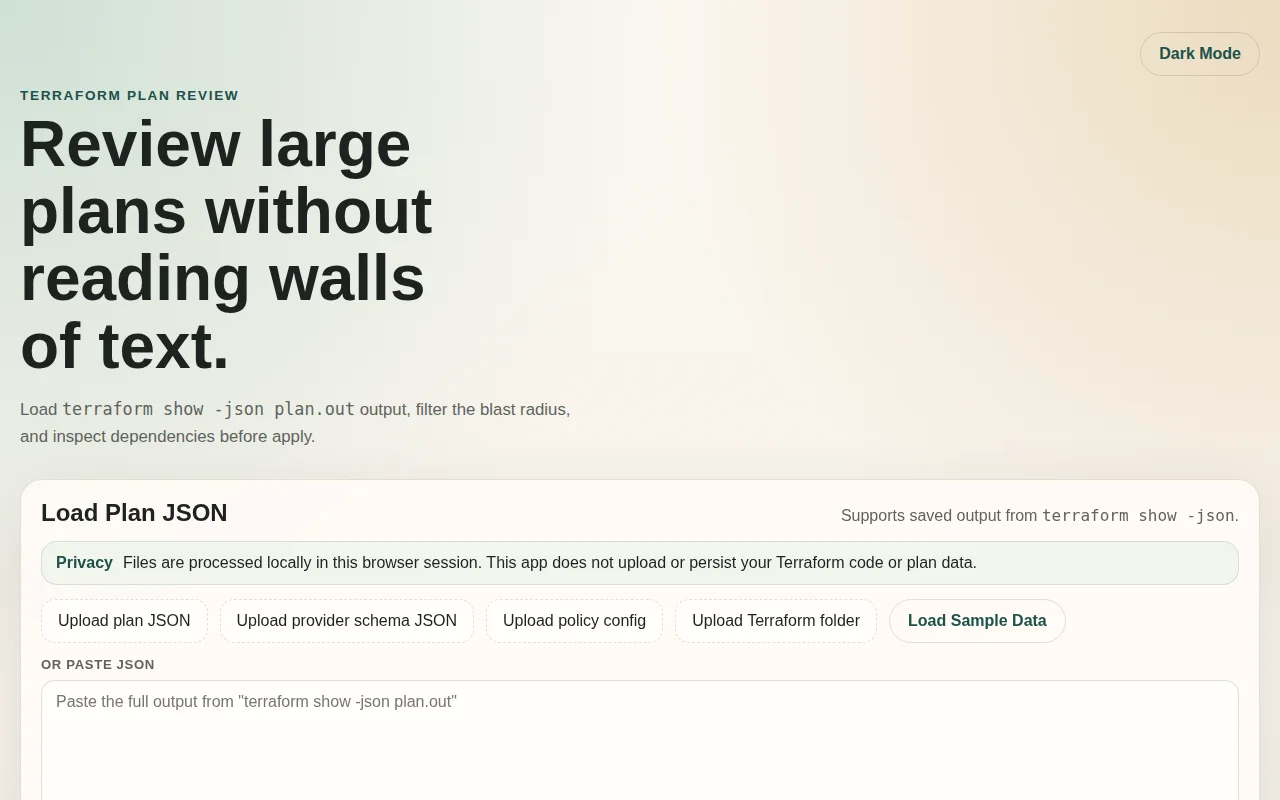 View Terraform plans without reading walls of JSON
