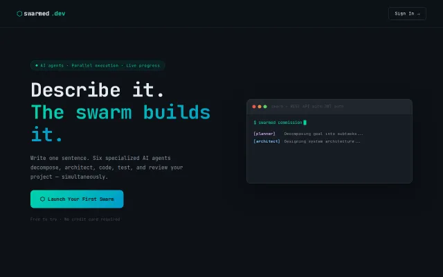 Swarmed.DEV – The Autonomous AI Development Swarm