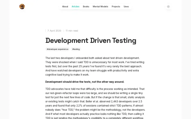 Development Driven Testing, Why TDD Is Not the Best Approach