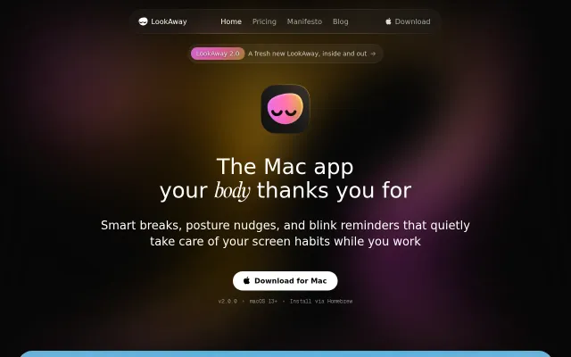 LookAway 2.0 – a break reminder for Mac that respects what you're doing