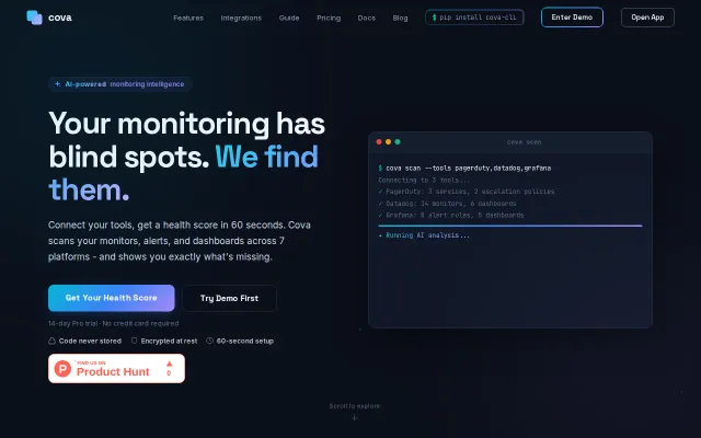 Cova – Finds and fixes monitoring blind spots across your stack