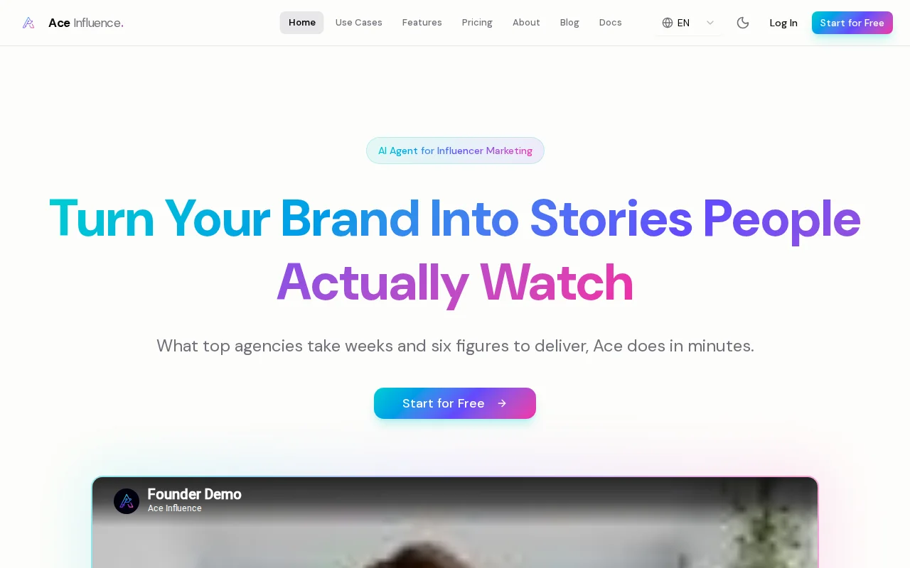 Ace Influence – Turn your brand into stories people watch