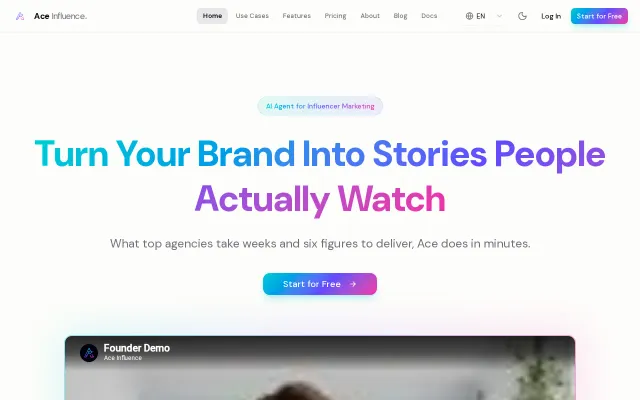 Ace Influence – Turn your brand into stories people watch