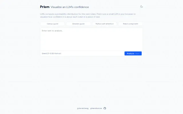 Visualize token entropy in a tiny in-browser LLM