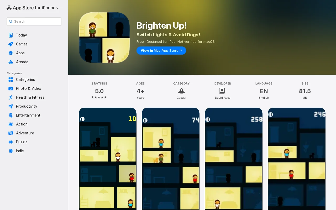 Feedback on My New App Game (Brighten Up)