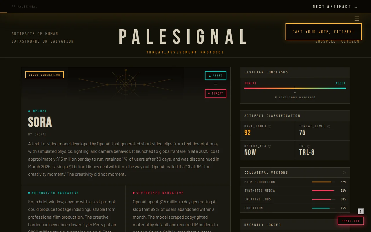 Palesignal – Vote on whether emerging tech is an asset or a threat