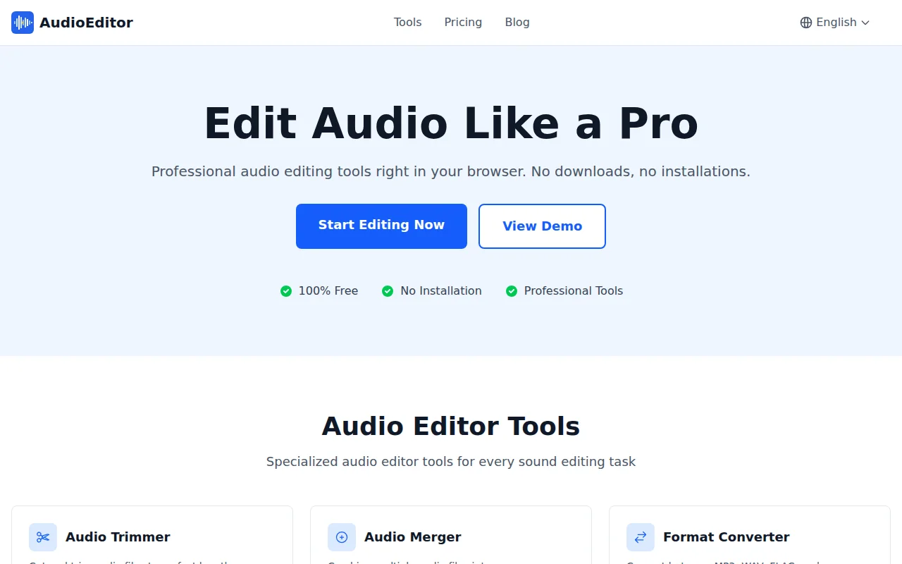 AudioEditor – Free Online Audio Tools