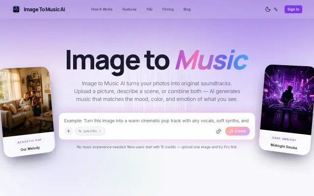 Image to Music AI – Turn Any Photo into an Original Soundtrack