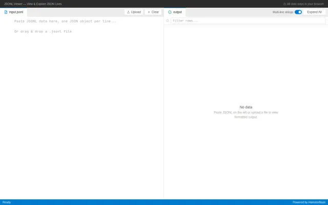 Jsonl Viewer – An offline JSON Lines viewer in a single HTML file